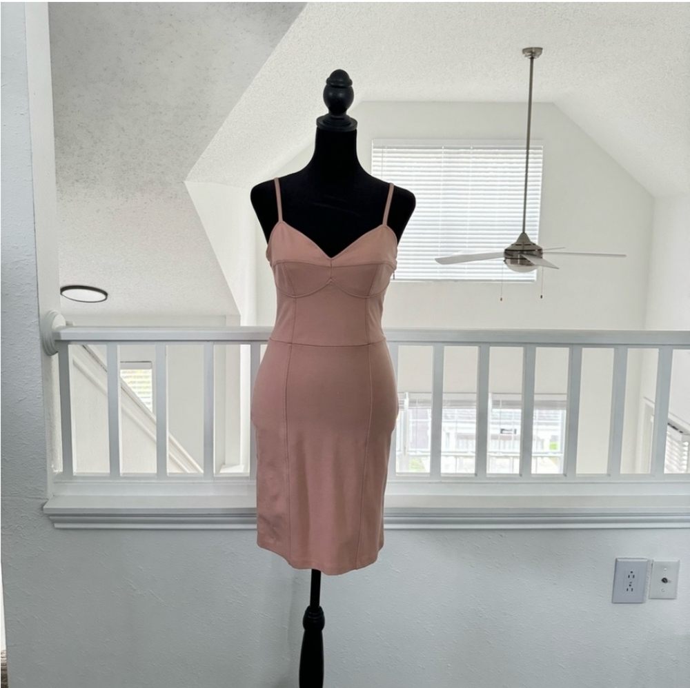 H&M Pink Spaghetti Strap Sheath Mini Dress